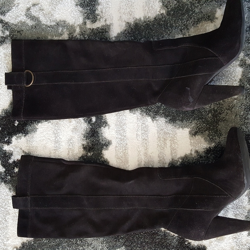 ALDO|Womens dark brown suede knee hi boots|Size 7